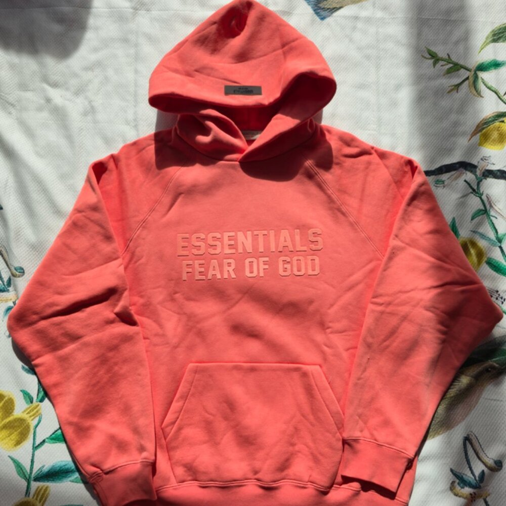 Essentials Fear of God Hoodies – Coral - S / M / L - ask for size - Picture 3 of 8